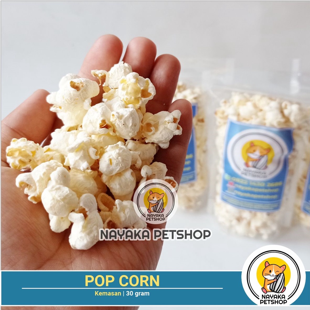 Popcorn Hamster 30 gr Pakan Makanan Snack Cemilan Jagung Berondong Extra Food