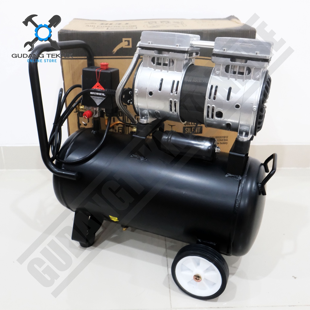 Kompresor Angin Tanpa Oli 24L BLAC24-075 BULL 3/4HP / Air Compressor Oilless BLAC 075 24 Liter BULL