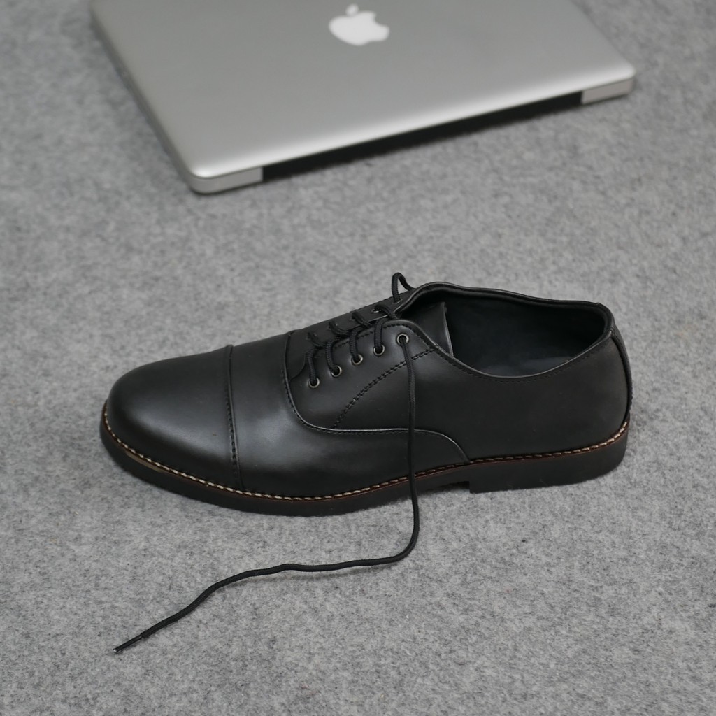 HARRISON BLACK |ManNeedMe x Jack| Sepatu Oxford Pria | Pantofel Formal