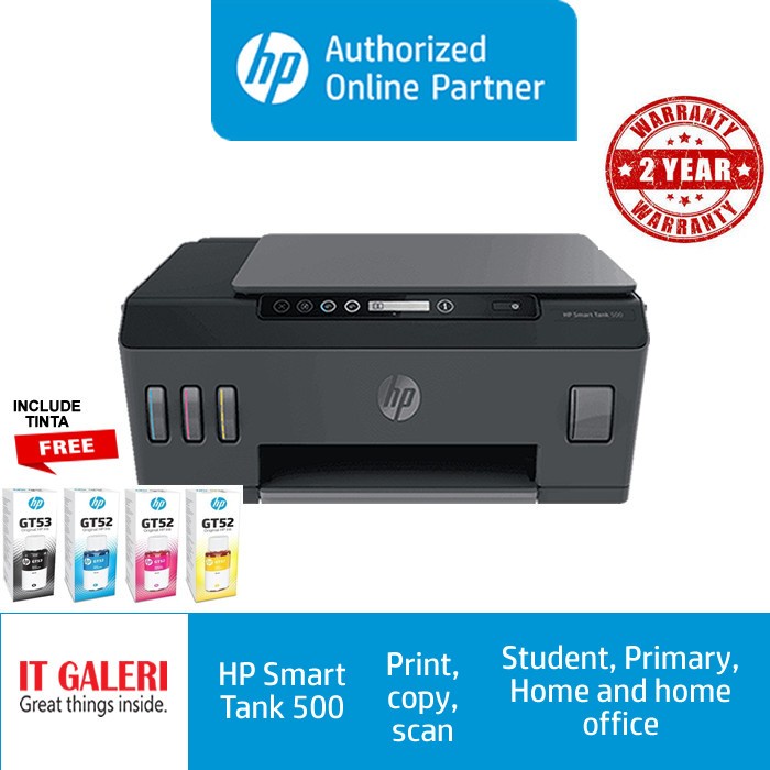 HP Smart Tank 500 AiO Printer (4SR29A) / Color / Print Scan Copy
