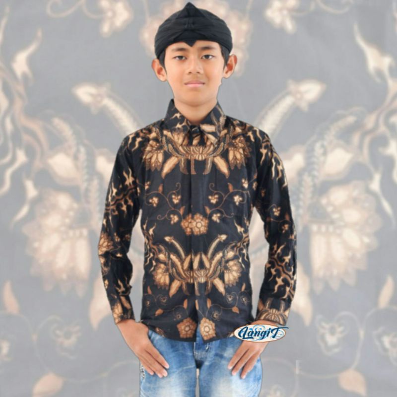 Kemeja batik anak laki-laki termurah lengan panjang umur 2-12th best seller