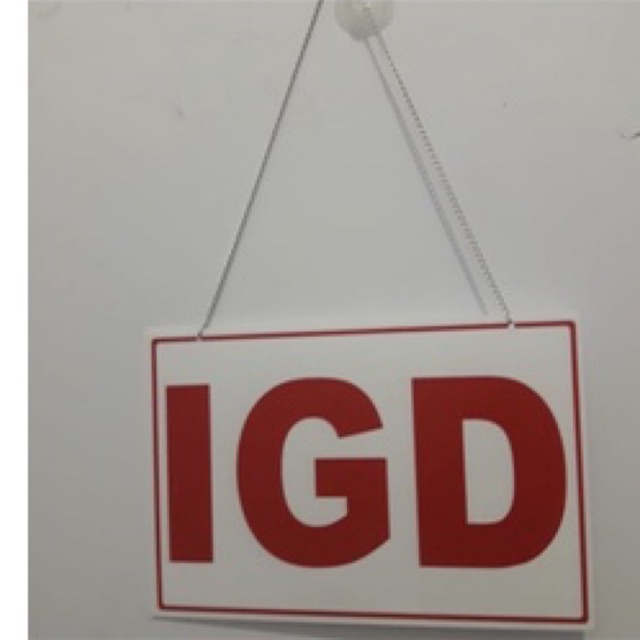 

papan nama acrylic tulisan IGD (30x40)