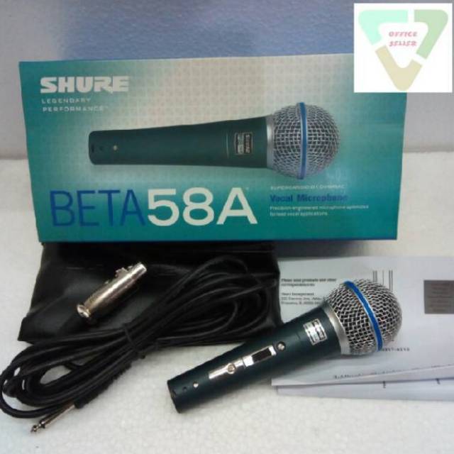 SHURE Microphone beta 58A  | Mic shure beta 58A Switch On - Off