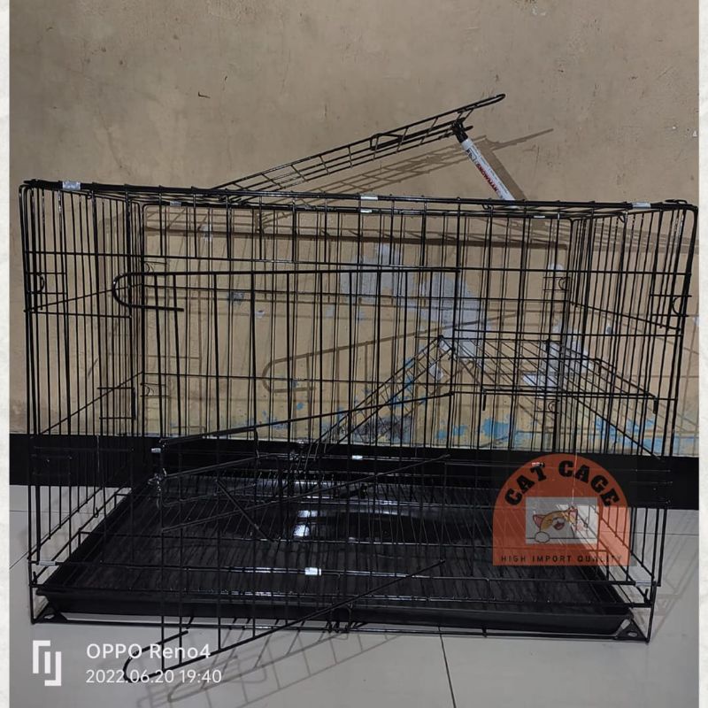 KANDANG KUCING JUMBO XL MURAH TINGKAT 1 SIZE 75X45X50 CM
