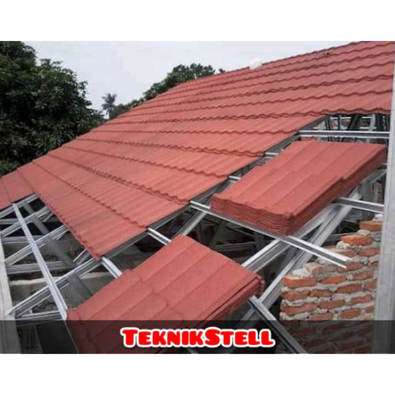 Rangka Baja Ringan Atap Genteng Pasir Atap genteng metal murah berkualitas