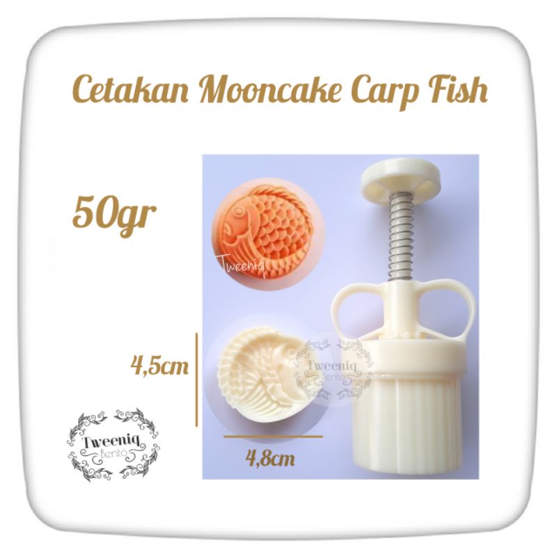 cetakan mooncake Carp Fish kue bulan nastar taiwan ikan mas 50 gr