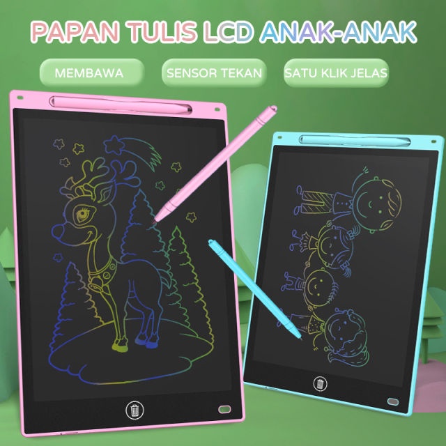 Image of Papan Tulis LCD Drawing Untuk Belajar Menggambar dan Menulis Anak LCD Drawing Writing Tablet Anak 8.5”/10”/12” #1