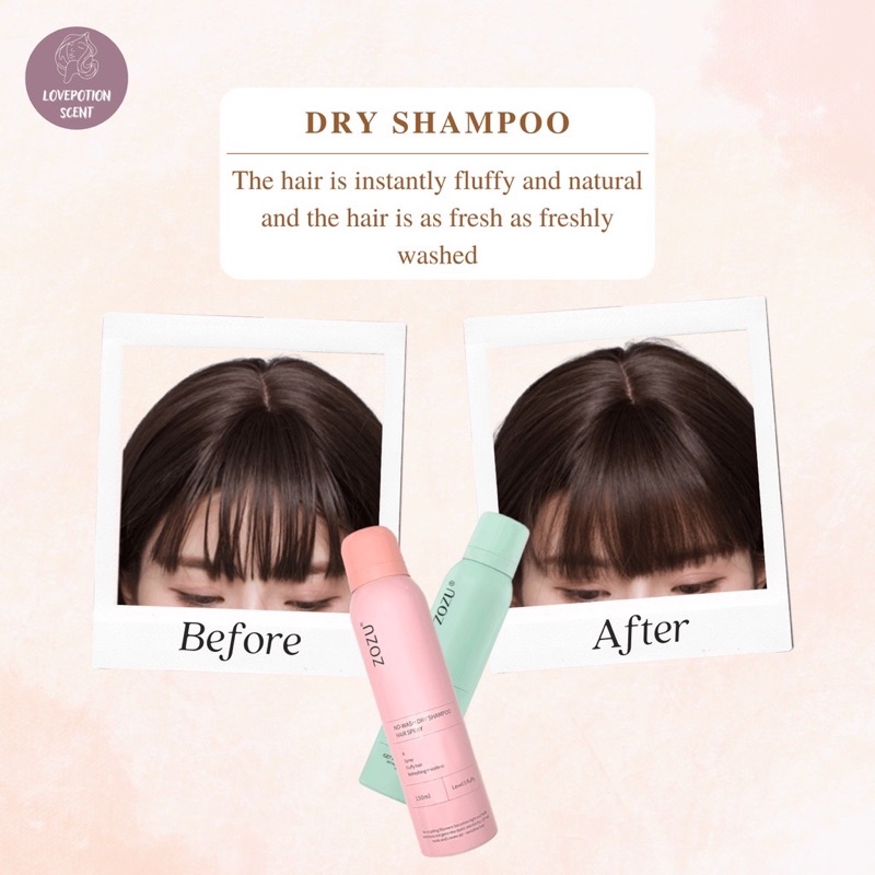 Dry Shampoo 150 ML Semprotan Rambut Kering Untuk Mengembangkan Rambut Minyak Rambut Kontrol Rambut Berminyak