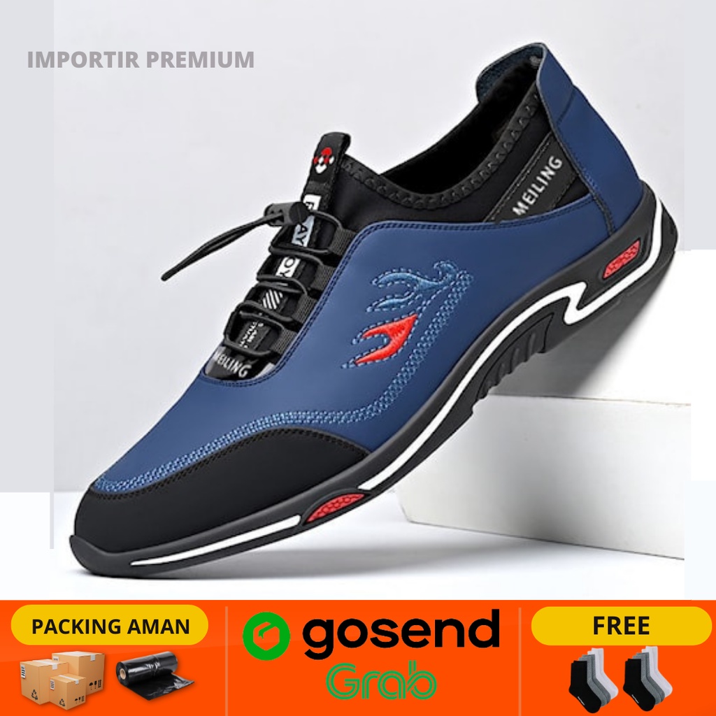 Sepatu Sneaker Pria Import FT44 Kasual Terbaru Original Premium Bertali