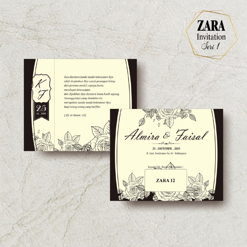 Undangan ZARA invitation