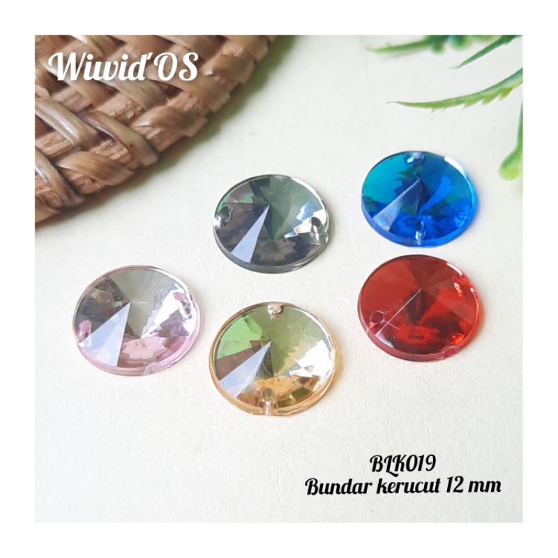 (10 bj) DIAMOBD JAHIT BUNDAR KERUCUT 12 MM BLK019