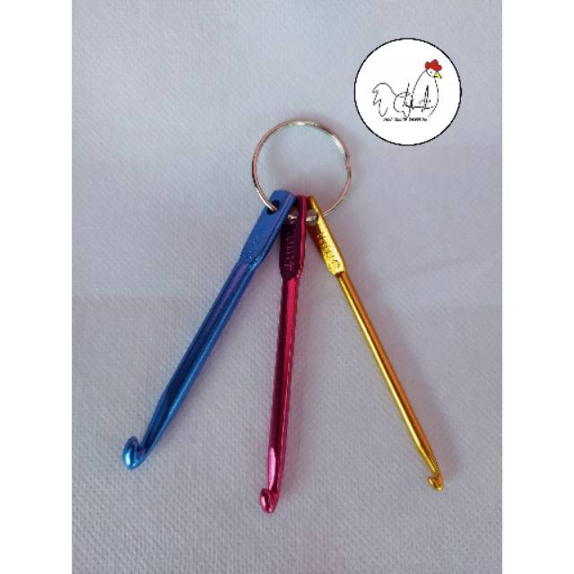 Gantungan Kunci Hakpen / Hakpen Ganci / Hakpen Mini  / Hakpen / Jarum Rajut Mini