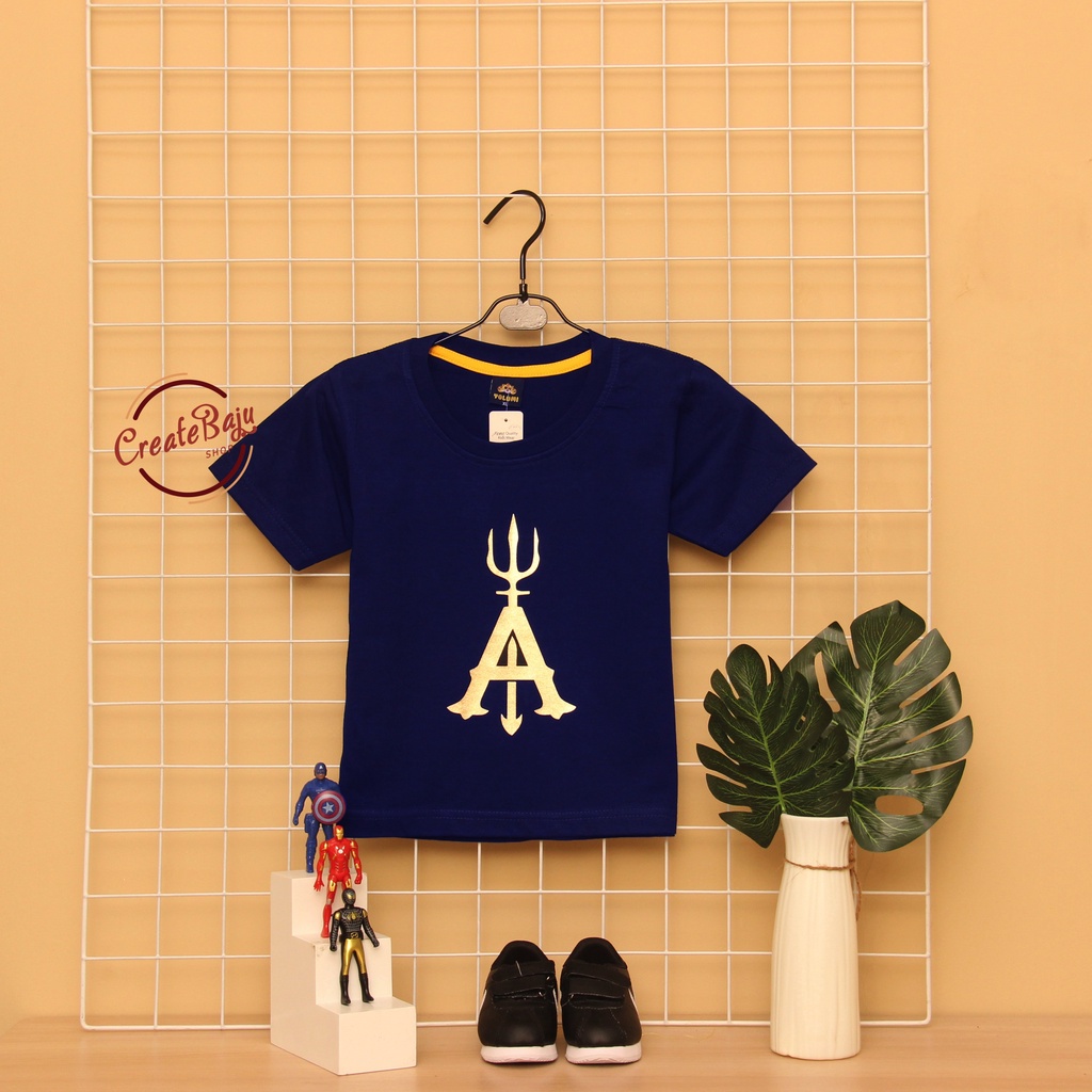 CUSTOM KAOS ANAK LAKI AQUAMAN GOLD 1-7 TAHUN BAJU ATASAN ANAK LAKI FASHION TERMURAH BAHAN KATUN