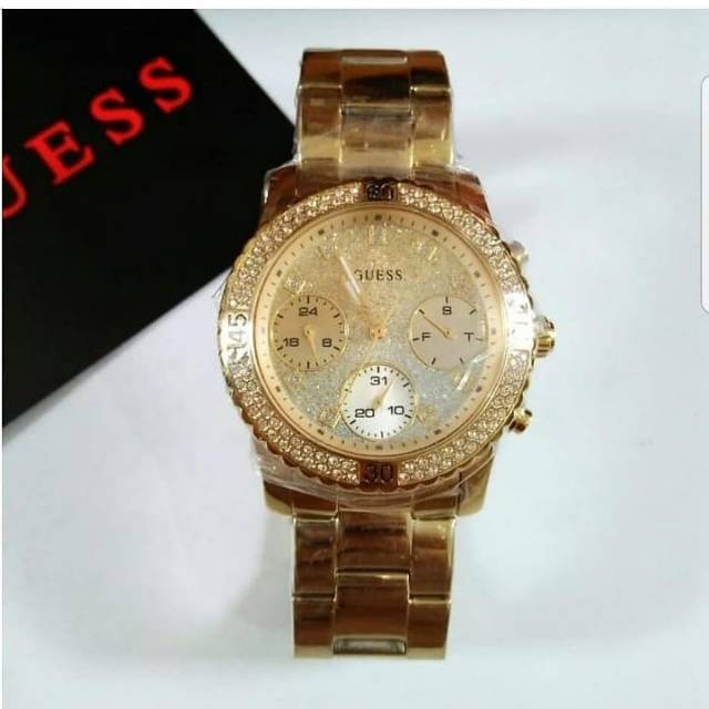 Guess jam tangan cewek original gold