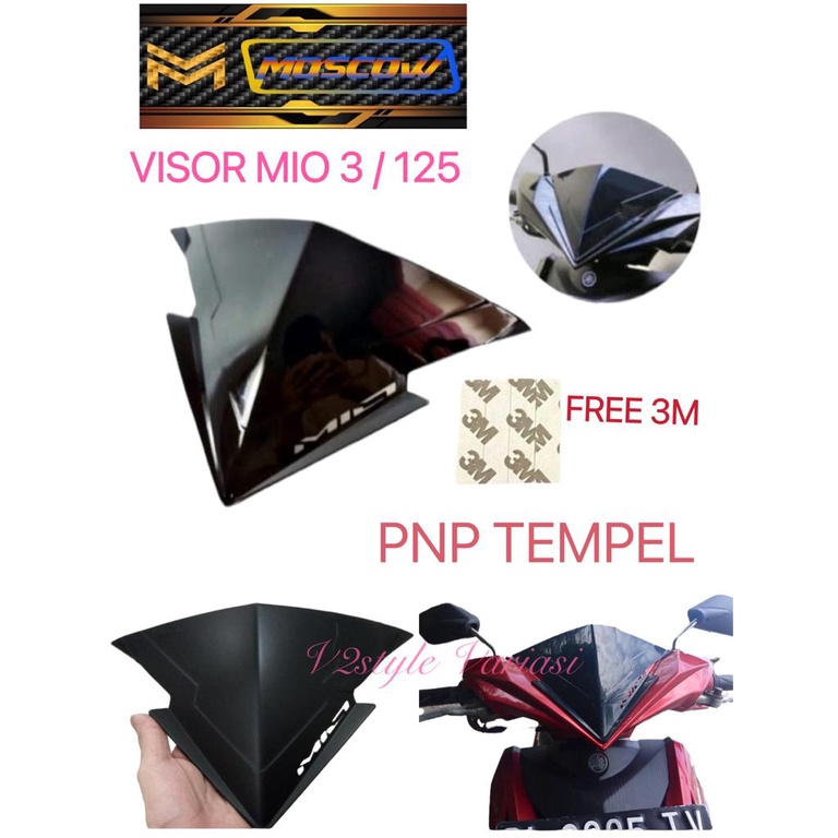 VISOR MIO M3 MIO 125 WINDSHIELD YAMAHA MIO Z HITAM KILAT + TIP DOBLE TAPE 3M PNP TEMPEL WINSIL YAMAHA MIO BATOK KEPALA MOTOR MIO M3 MIO Z MIO 125 Visor Hitam Yamaha Mio M3 / Mio Z / Mio 125 Visor Mio m3 MERK MOSCOW ORIGINAL FULL BLACK GRAFIR ANTI CRACK