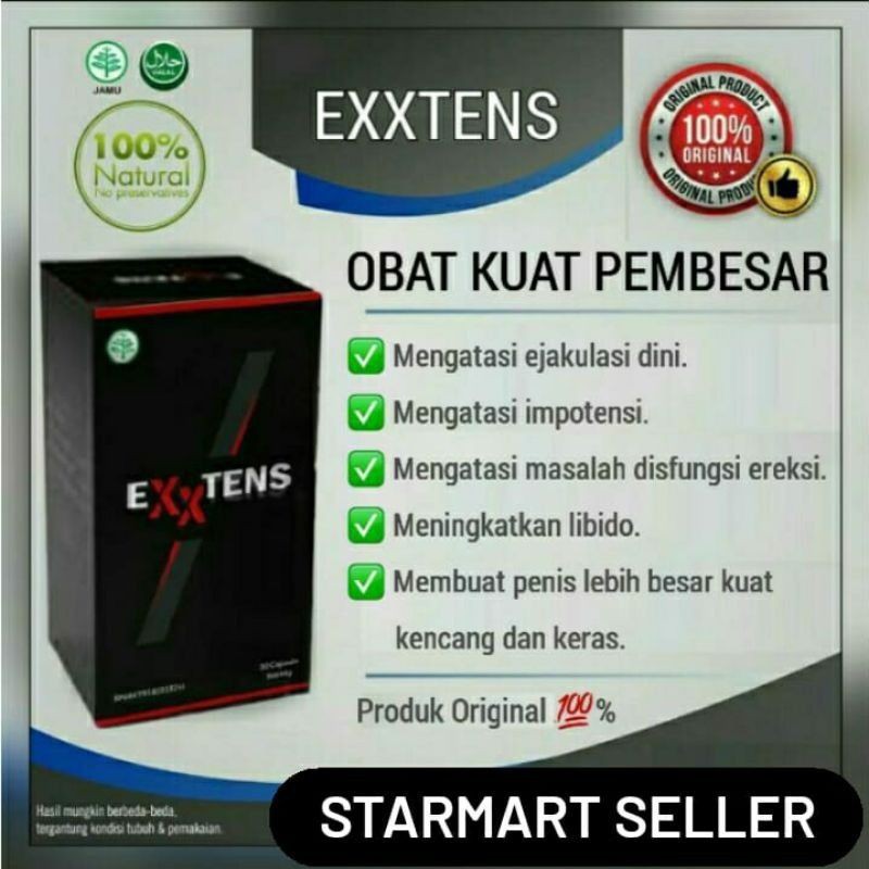 TERBARU!! EXXTENS Original Suplemen Herbal Pria 100% Asli Original ( 30 Kapsul )