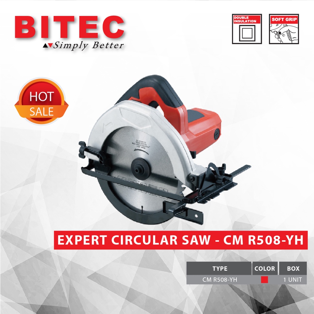 BITEC - MESIN PEMOTONG KAYU EXPERT 950W 7 INCH / EXPERT CIRCULAR SAW - CMR 508-YH - GARANSI RESMI 1 TAHUN