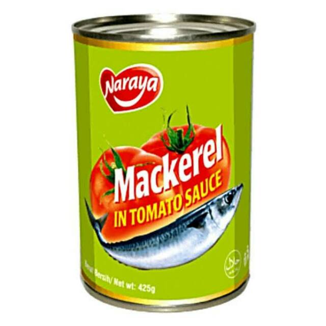 

Naraya Mackarel Tomat 425gr - Ikan Sarden Makarel Saus Tomato Sardines