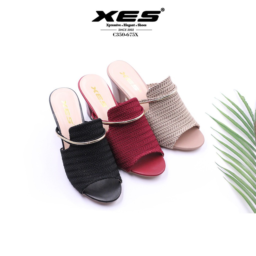 XES ORIGINAL C350-675X SANDAL HAK WANITA IMPORT KNIT HEELS
