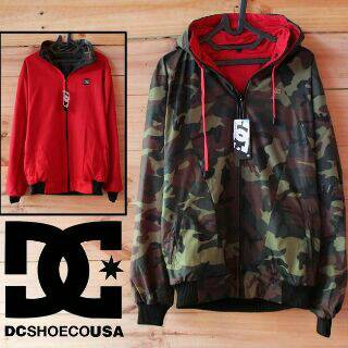 Promo jaket Dc Bolak balik loreng merah S-S1-341
