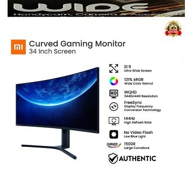 Xiaomi Monitor Gaming Curved 34 Inch 144Hz WQHD Original