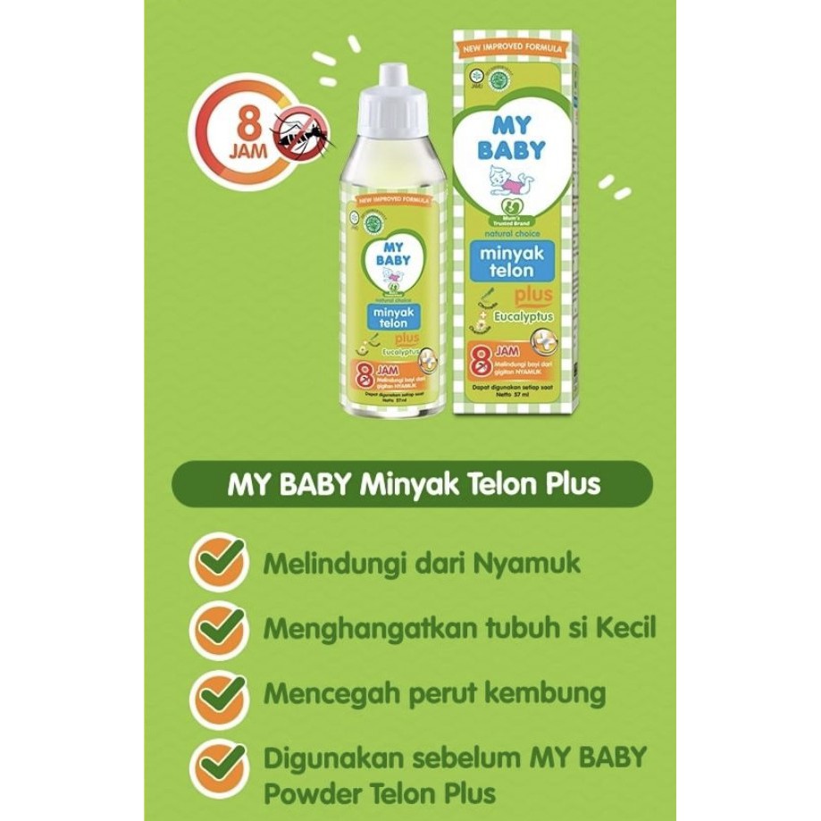 Minyak Telon Plus MY BABY 150ml - perlindungan bayi 8 jam dari gigitan nyamuk ens