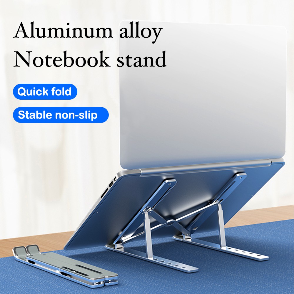 Stand Laptop Lipat Portable Bahan Aluminum Alloy Dengan Stand Laptop Lipat Portable Bahan Aluminum Alloy Dengan