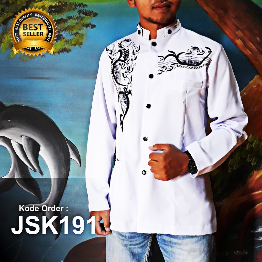Jasko Bordir Kain Putih Polos bordir