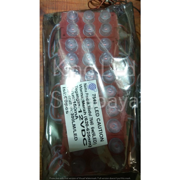 (100 PCS) LED Modul 3030 WARNA 12V 6W Mata Besar 6LED 6 Watt SMD 7540 Jumbo