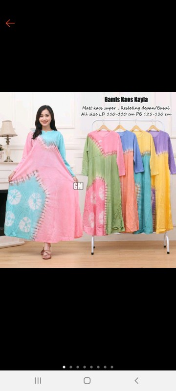 Gamis Kaos Pelangi.gamis Busui.gamis Batik Busui