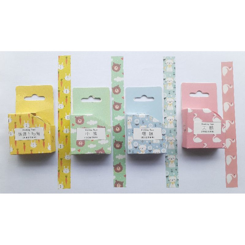 [ AVOCRAFTDO ] Washi Tape kertas ukuran 1,5cm x 5m