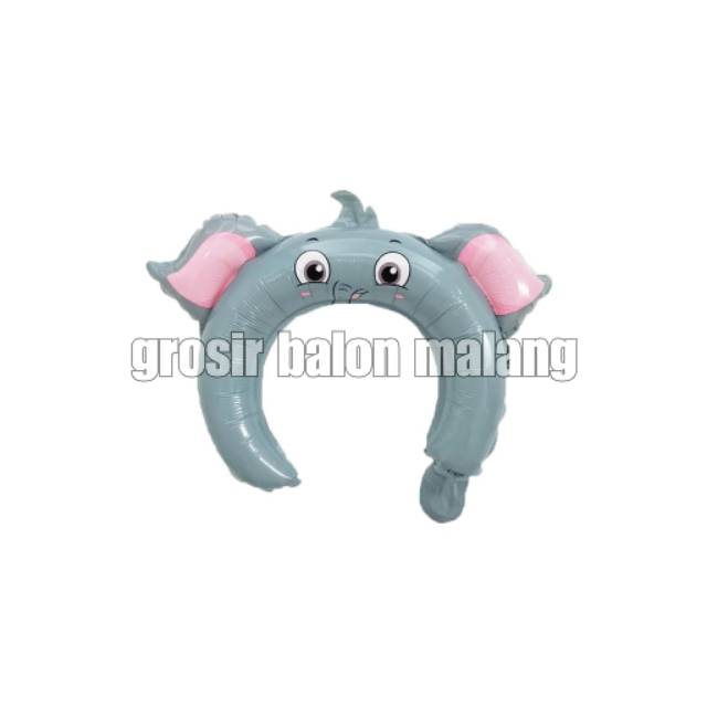 Balon bando headband gajah animal elephant