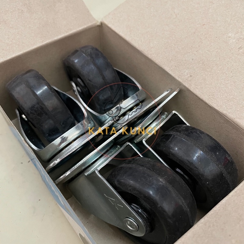 roda lemari etalase kecil 2 inch