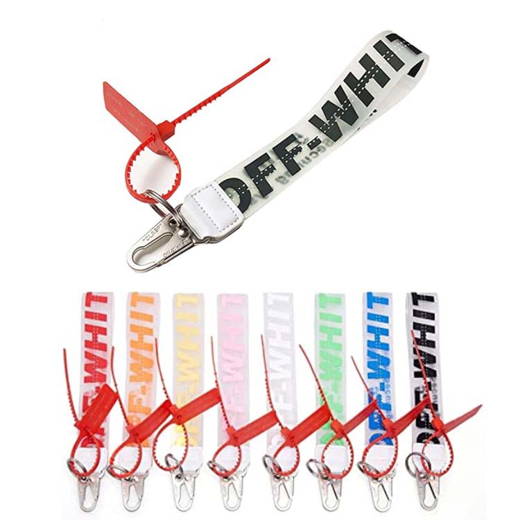 Off White Ow Jelly Lanyard &amp; Fashion Webbing Exquisite Mobile Phone Keychain Keyring / Denim Rope / Lanyard Decoration