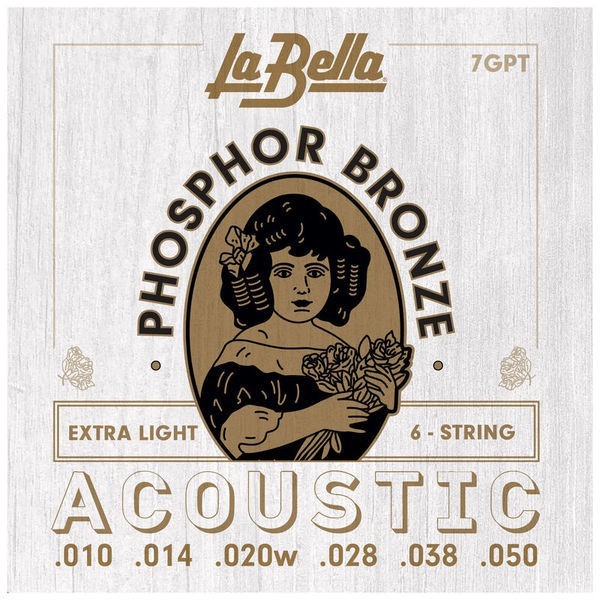 La Bella 7GPT 10-50 Phosphor Bronze Acoustic String Senar Gitar