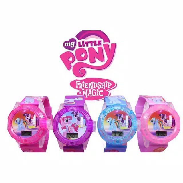 Jam Tangan Anak Laser Musik Melody Karakter Little Pony