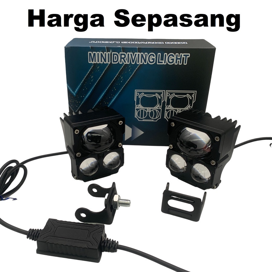 LAMPU TEMBAK SOROT LASER GUN LED D2 M60 3 MATA MOBIL MOTOR 2 X 30WATT