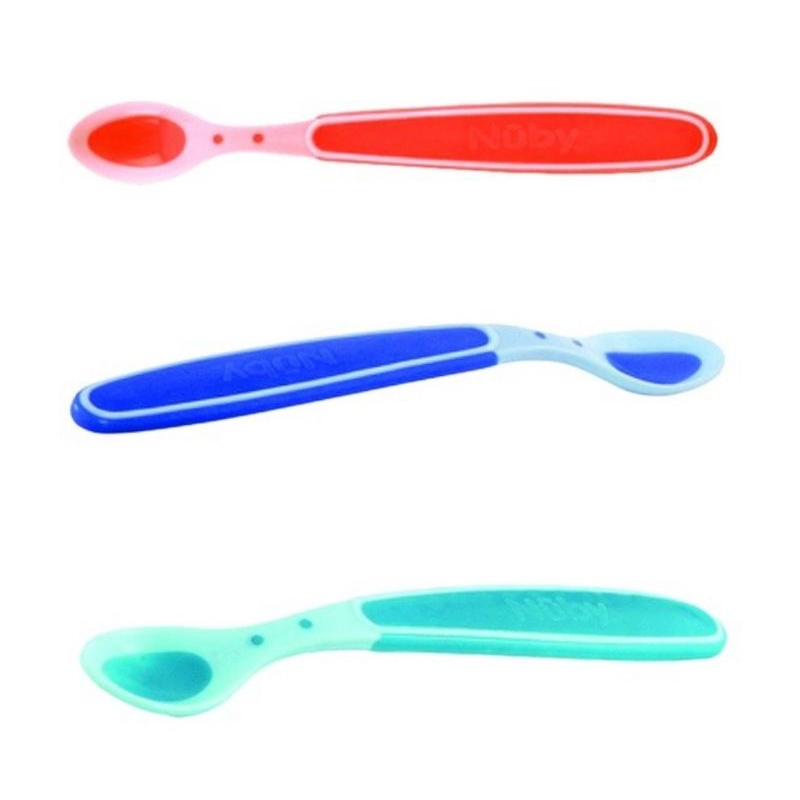 Nuby Hot Safe Spoon Isi 3 Pcs/Sendok Makan Bayi Dengan Sensor Panas