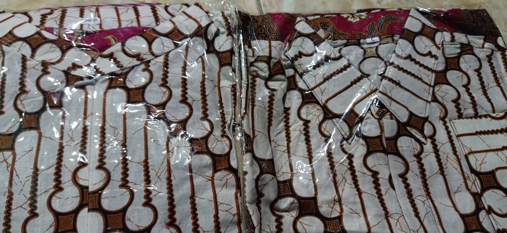 Batik Couple Keluarga Sania Ruffle Ori Ndoro Jowi Dnt Motif Seno Merah.s.m.l.xl.xxl.