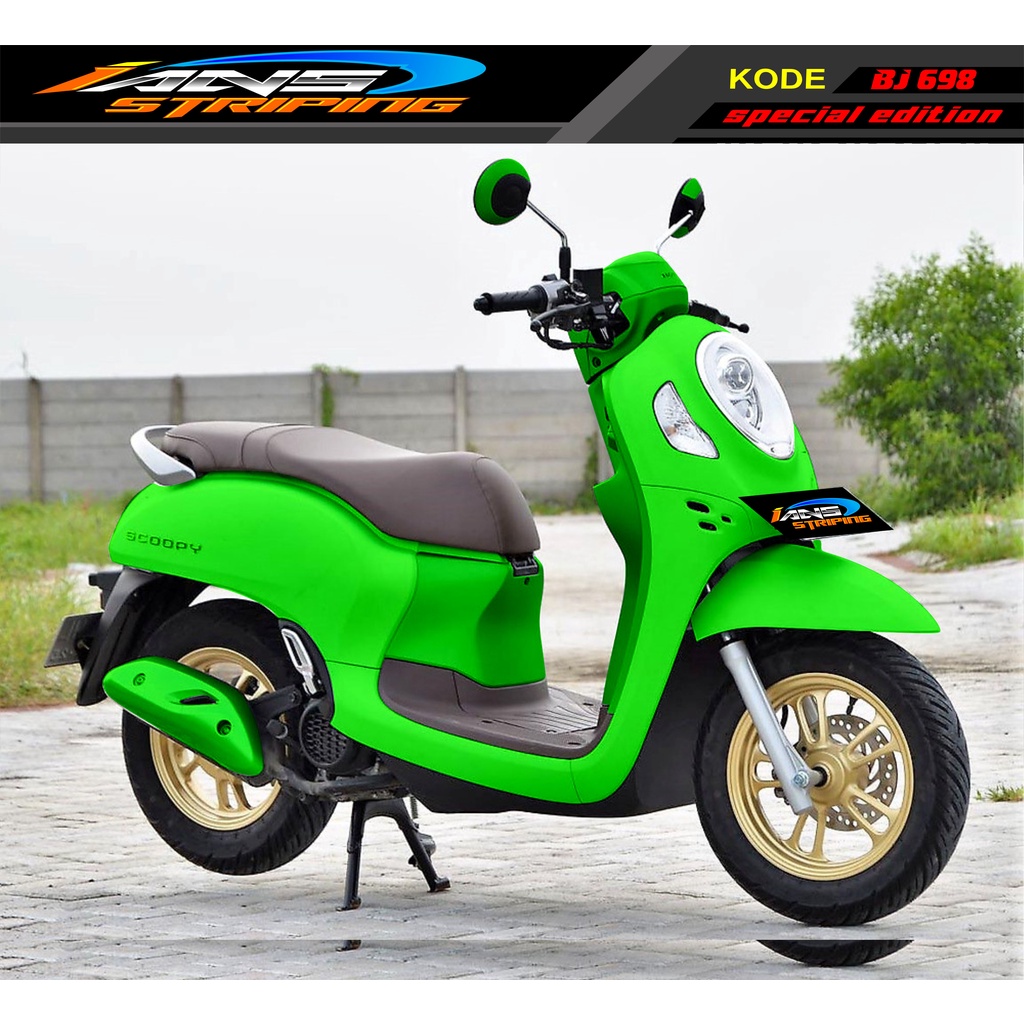 STICKER DECAL SCOOPY FULL BODY TERBARU / STICKER VARIASI SCOOPY WARNA TOSCA / STICKER FULL BODY POLOS