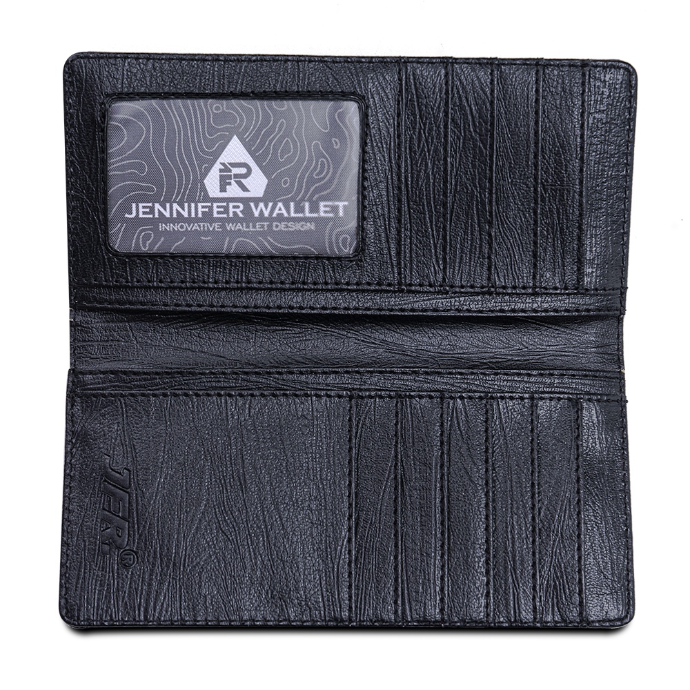 JFR Fashion Dompet Pria Bahan Kulit PU Premium Leather J37 LONG - Hitam-3
