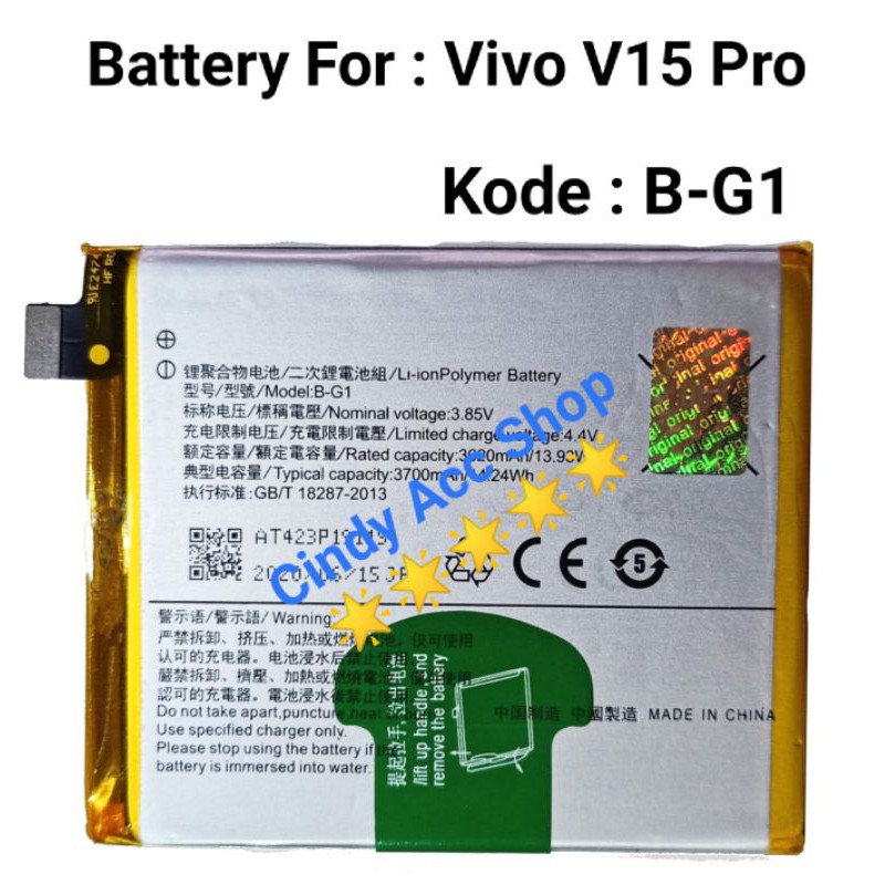 Baterai Batre Vivo V15 Pro B-G1 Original Battery