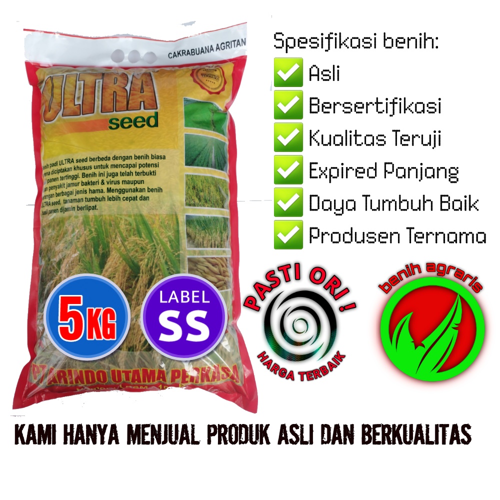 Benih Padi Cakrabuana Agritan 5 kg Cap Arindo Utama Perkasa