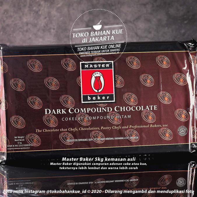 

Cokelat Tulip Master Baker Dark Chocolate Compound Coklat Batang 5 kg