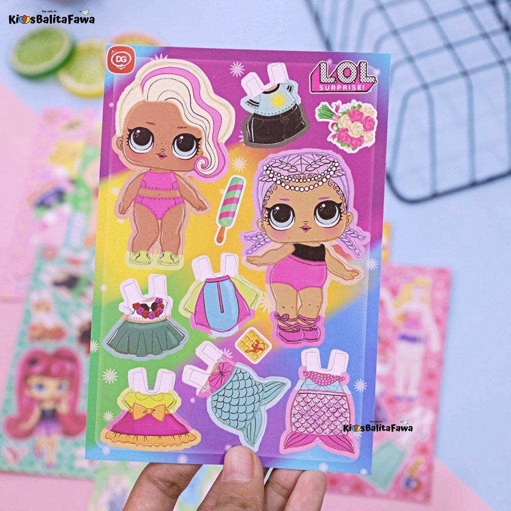 (ISI 2-4 PCS) BP Mainan Bongkar Pasang Barbie Orang Orangan Jadul Kertas Jaman Dulu Murah babycinnamon