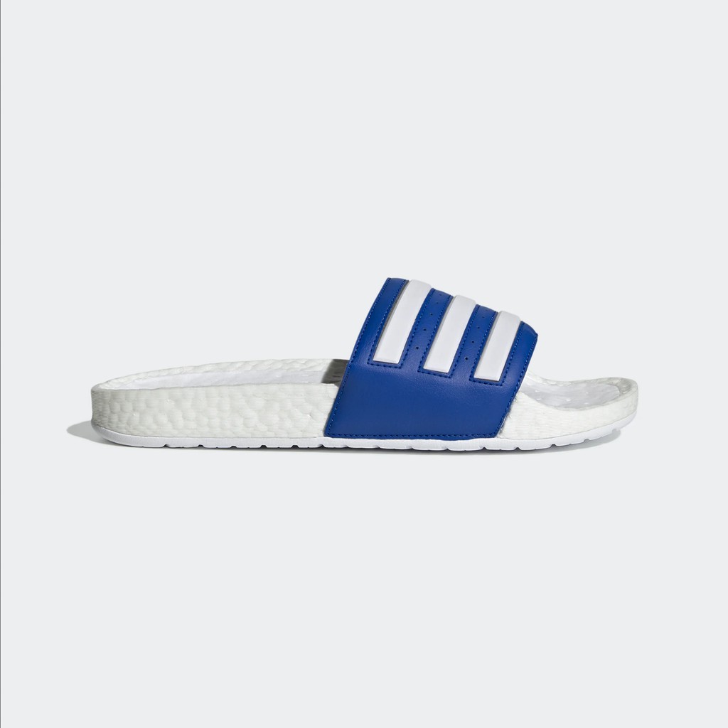 ADIDAS SANDAL BOOST Blue White Adilette Boost Slides Original 100%