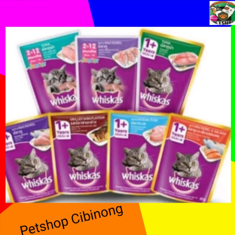 Makanan Kucing / Cat Food WHISKAS POUCH 85 GRAM ALL VARIANT MURAH