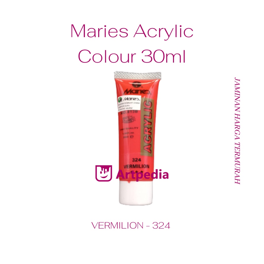 

Maries - Vermilion / Maries Acrylic Paint 30ML (Cat Akrilik) Warna Vermilion