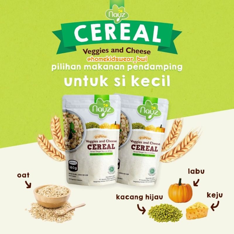 

Cereal NAYZ/Sereal Dengan Sayuran & Keju