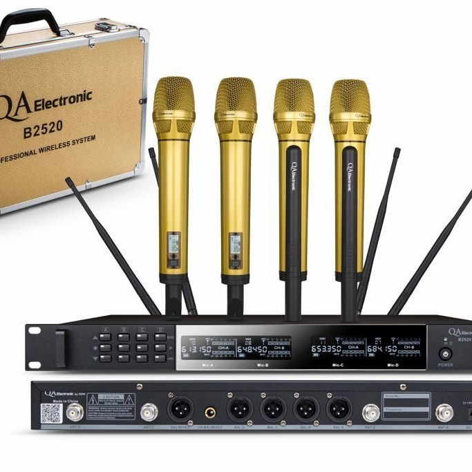 Mic Wireless QA ELECTRONIC B2520 / B 2520 Original By RDW 4 Handheld